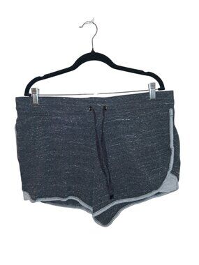 Gray Drawstring Lounge Shorts Women's Soft Knit Athletic Casual Dolphin Hem